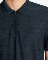 Zip-Up Knit Polo