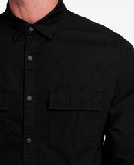 Slim-Fit Organic Stretch Denim Two Pocket Shirt