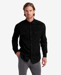 Slim-Fit Organic Stretch Denim Two Pocket Shirt