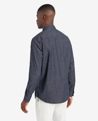 Slim-Fit Organic Stretch Denim Two Pocket Shirt