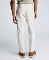 Linen Blend Slim Fit Flat Front Chino Pant