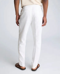 Linen Blend Slim Fit Flat Front Chino Pant