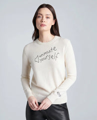 Lingua Franca Unmute Yourself Unisex Cashmere Crewneck Sweater