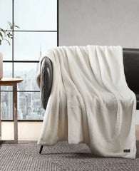 Faux Fur Solid Throw Blanket