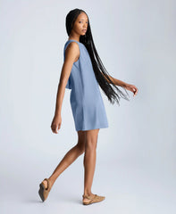Sleeveless Draped Back Shift Dress