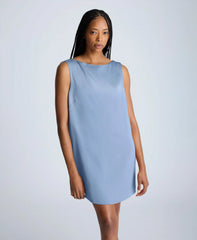 Sleeveless Draped Back Shift Dress