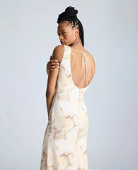 Sleeveless V-Neck Midi Dress