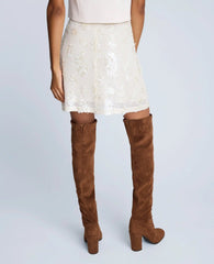 Sequin Pull On Mini Skirt