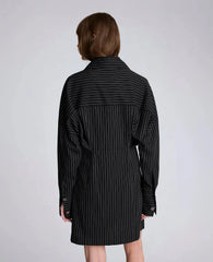 Pinstripe Shirt Dress