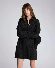 Pinstripe Shirt Dress