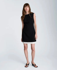 Color Block Hem Mini Fit and Flare Dress