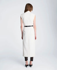 Sleeveless Modern Midi Trench Dress