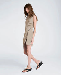 Zipper Detail Mini Dress