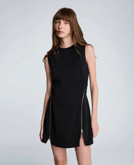 Zipper Detail Mini Dress