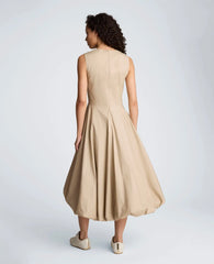 Bubble Hem Midi Dress