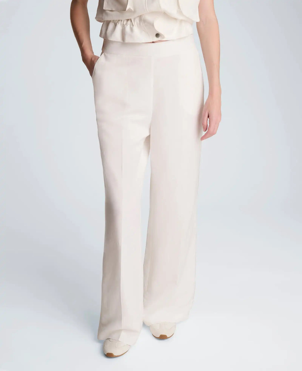 Pull On Wide Leg Linen Pant