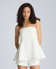 Peplum Strapless Top