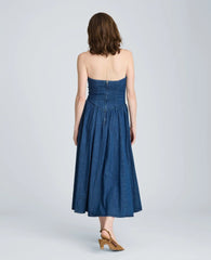 Bustier Strapless Denim Dress