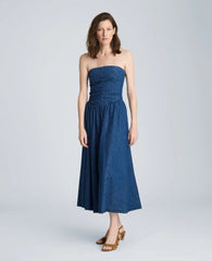 Bustier Strapless Denim Dress