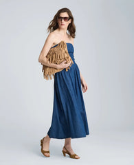 Bustier Strapless Denim Dress