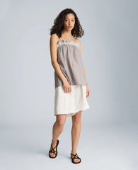Shirred Neck Cami with Lace Trim Detail