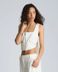Fitted Zip Front Bodice with Zip Pockets