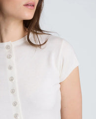 Mock Cardigan with Buttons