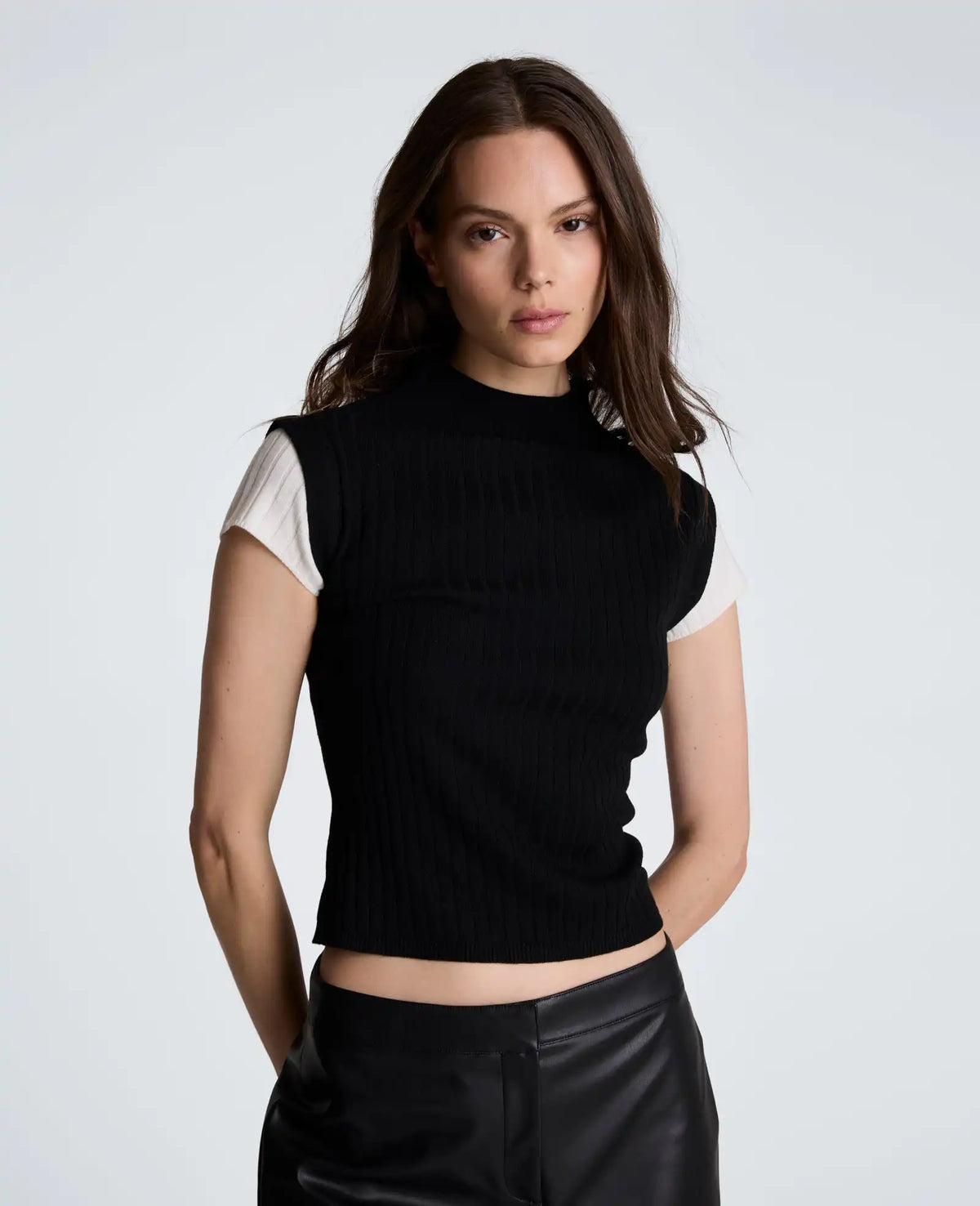 Mock Wide Rib Sweater