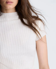 Mock Wide Rib Sweater