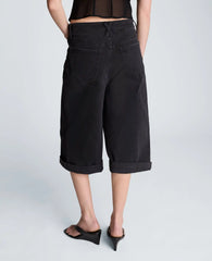 High Rise Fly Front Culotte Short
