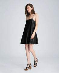 Metal Strap Mini Slip Dress