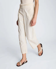 Pull On Barrel Leg Pant with Slash Pockets