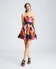 Ruched Strapless Mini Dress