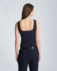 Belted Empire Waist Fitted Bodice Top