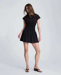 Smocked Waist Mini Dress