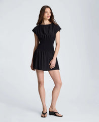 Smocked Waist Mini Dress