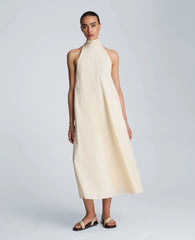 Tie Back Halter Midi Dress