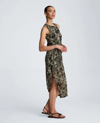 Asymmetrical Hem Midi Dress