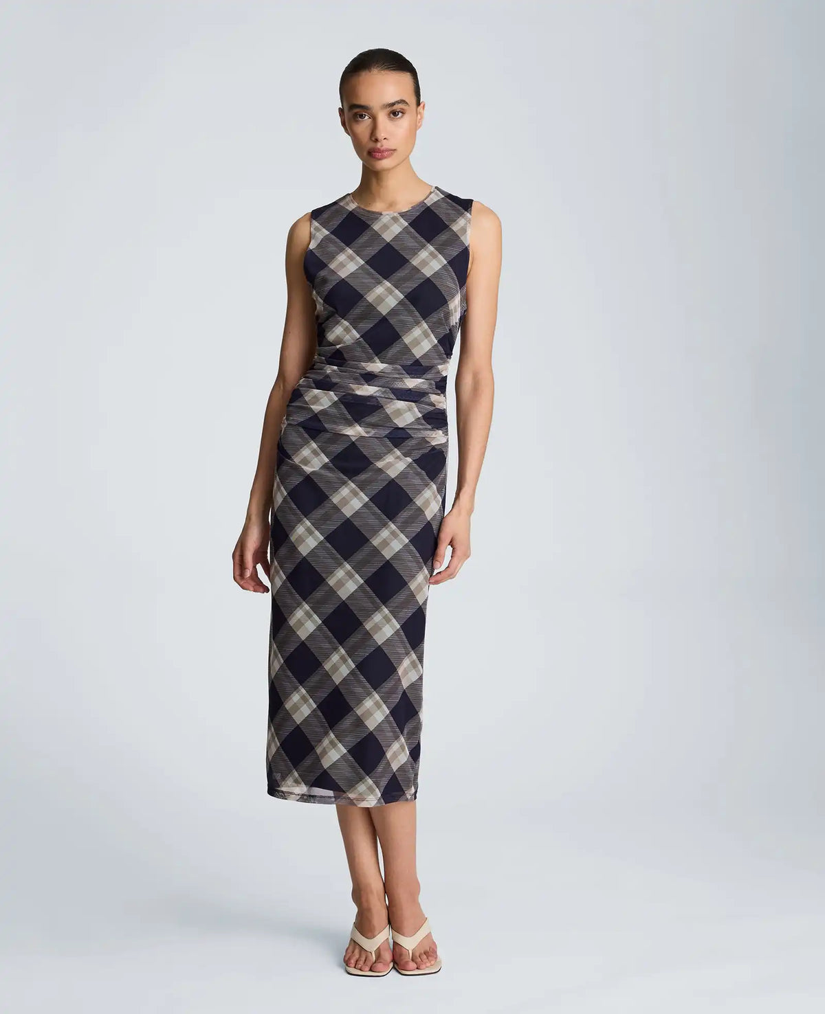 Side Ruched Midi Dress