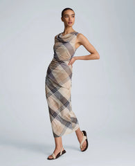 Pull On Side Ruched Midi Skirt