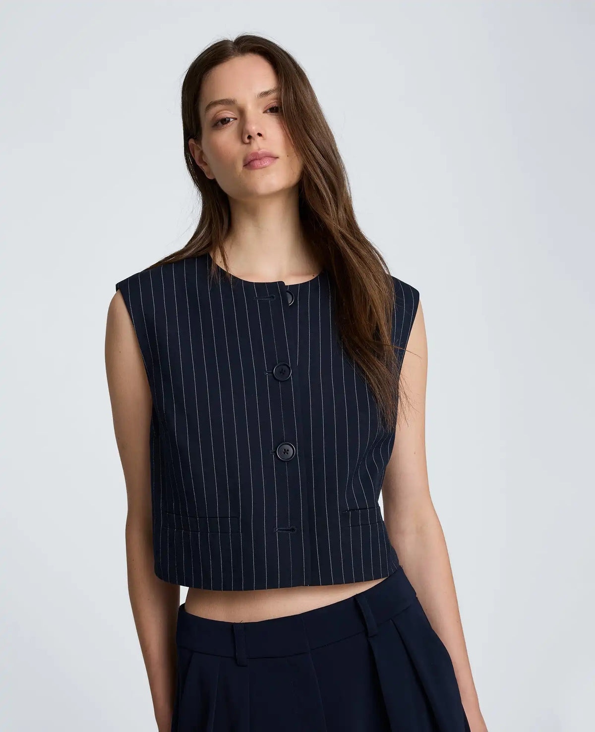 Boxy Four Button Vest