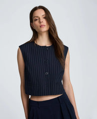 Boxy Four Button Vest