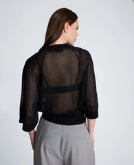 Three-Quarter Sleeve Raglan Crew Sweater