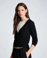 Rib Halter Wrap Sweater