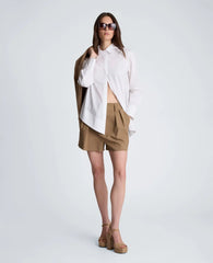 Asymmetric Hem Poplin Shirt