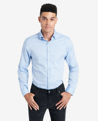 Slim-Fit Button-Down Stretch Dress Shirt with TEK FIT