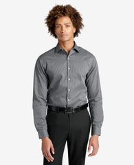 Slim-Fit Button-Down Stretch Dress Shirt with TEK FIT