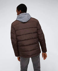 Puffer with Attached Jersey Hood