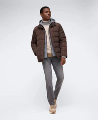 Puffer with Attached Jersey Hood