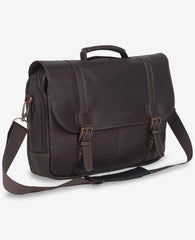 Colombian Leather Flapover Messenger Bag